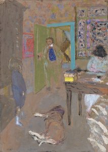Interiér v Saint-Jacut, 1909 (pastel a kvaš na papíře) od Edouard Vuillard