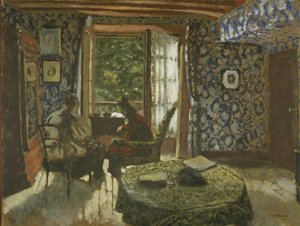 Interiér, cca 1900-1901 (olej na kartonu) od Edouard Vuillard