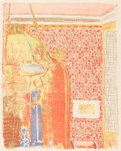 Interiér s růžovou tapetou III Interieur aux tentures roses III, c. 1896 publikováno 1899. od Edouard Vuillard