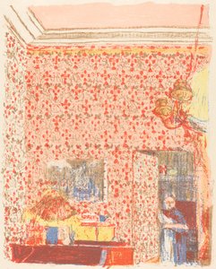 Interiér s růžovou tapetou I od Edouard Vuillard