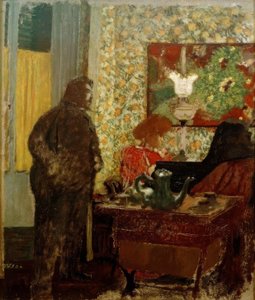 Interiér s Misiou Natansonovou u klavíru (Cipa poslouchá Misii od Edouard Vuillard
