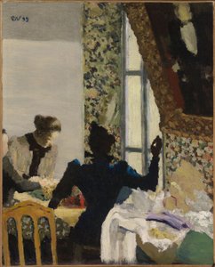 Navlékání nitě od Edouard Vuillard