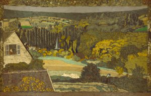 Krajina: Okno s výhledem na les od Edouard Vuillard