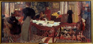 Velký interiér se šesti znaky od Edouard Vuillard