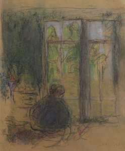 Madame Vuillard u okna, 1915 od Edouard Vuillard