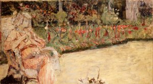 Paní Hesselová v Cezannově zahradě ve Vaucressonu, kolem roku 1920 od Edouard Vuillard