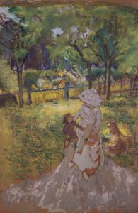 Matka a dítě v zahradě od Edouard Vuillard