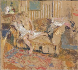 Akt v pruhovaném salonu, c. 1905. od Edouard Vuillard