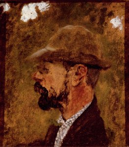 Portrét malíře Henri de Toulouse Lautreca z profilu (olej na plátně) od Edouard Vuillard
