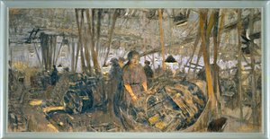 Továrna na zbraně v Lyonu: věže - ... (tempera na plátně) od Edouard Vuillard