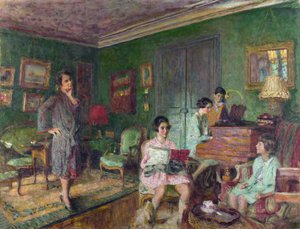 Vuillard, edouard (1868-1940) Madame Andre Wormser a její děti Olej na plátně 1927 Národní galerie, Londýn 89,2x116,5 od Edouard Vuillard