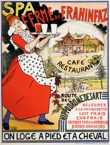 Reklama na farmu Cafe Frahinfaz, c. 1890 (plakát) od Edouard and Crespin Adolphe (1859 1944) Duyck