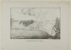 Pohled na Niagarské vodopády od Edouard de Montule