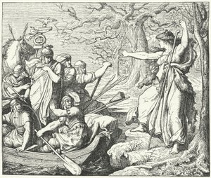 Římský vojevůdce Nero Claudius Drusus na řece Labi, 9 př. Kr