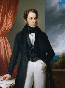 Portrét houslisty a skladatele Josefa Benesche 1795-1873, 1840.