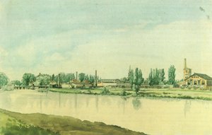 Němčina: Továrny Borsig v Moabitu od Eduard Gaertner