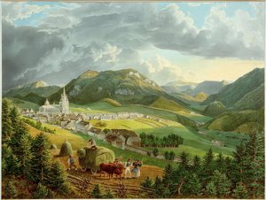 Mariazell z Bürgeralpe od Eduard Gurk