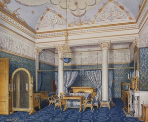 Interiéry Zimního paláce. Ložnice císařovny Alexandry Fjodorovny, 1870