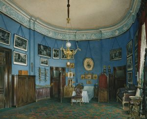 Interiéry Zimního paláce. Ložnice korunního prince Nikolaje Alexandroviče, 1865