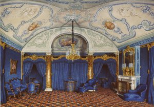 Interiéry Zimního paláce. Čtvrtý rezervovaný byt. Ložnice, 1868