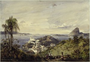 Záliv v Rio de Janeiru s horou Corcovado