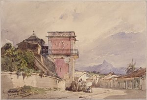 Fontána na ulici Rua do Conde. Rio de Janeiro od Eduard Hildebrandt