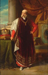 Portrét Františka Josefa I. Rakouska jako velmistra Zlatého rouna, 1891. od Eduard Lebiedzki