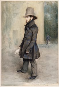 Německy: Adolph von Menzel s biedermeierovským kloboukem