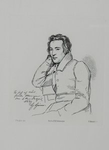 Portrét básníka Heinricha Heineho 1797-1856 Po Franzi Kuglerovi z let 1829, 1854 od Eduard Mandel