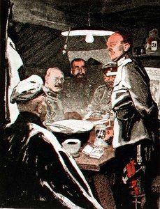 Novoroční punč, ilustrace z německého časopisu, 