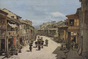 Ulice v Hong Kongu od Eduard after Hildebrandt