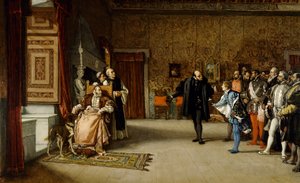 Prezentace Juana de Austria císaři Carlosi V. v Yuste, 1869