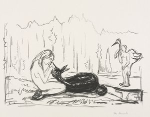 Alfa a Omega: Manželka Omega a osel od Edvard Munch