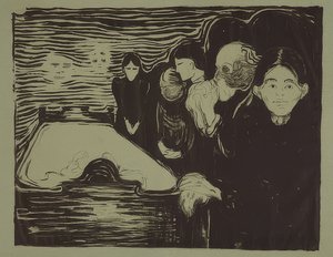 Na smrtelné posteli. 1896 od Edvard Munch