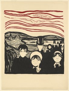 Úzkost, 1896 od Edvard Munch