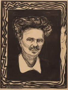 August Strindberg. 1896 od Edvard Munch