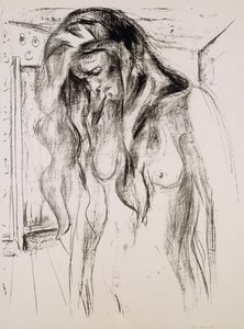 plačící dívka; plačící dívka od Edvard Munch
