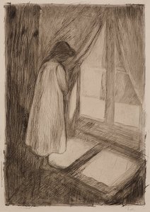 Dívka u okna. 1894 od Edvard Munch