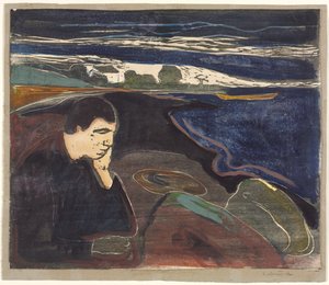 Dobrý večer, Melancholie I od Edvard Munch