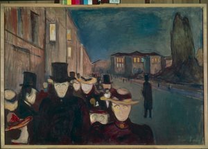 Večer na Karla Johana od Edvard Munch
