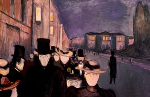 Večer na Karla Johana, 1892 od Edvard Munch