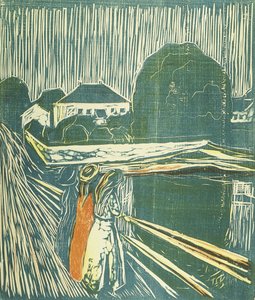 Dívky na mostě; dívka na mostě od Edvard Munch