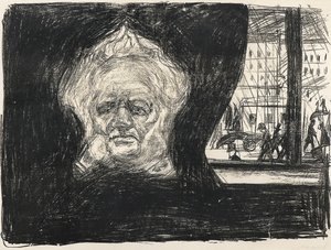 Henrik Ibsen v Café Grand Hotel, 1902 od Edvard Munch