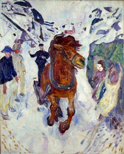 Obraz Horse Cval od Edvarda Muncha (1863-1944) 1910-1912 Rozm. 148x119,5 cm Oslo, Munchovo muzeum městských uměleckých sbírek (Musee Munch) od Edvard Munch