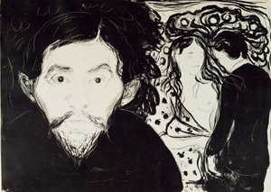 Žárlivost, 1896 od Edvard Munch
