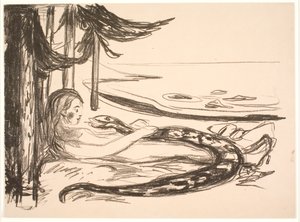 Žena a had od Edvard Munch