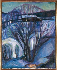 Norsko, Oslo, zimní krajina, Ekely od Edvard Munch