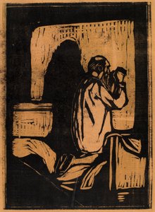 Starý muž se modlí od Edvard Munch