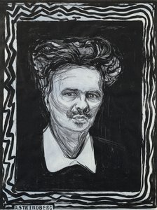 Portrét Strindberg; Portrát Strindberg od Edvard Munch