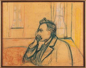 Portrét Friedricha Nietzscheho od Edvard Munch